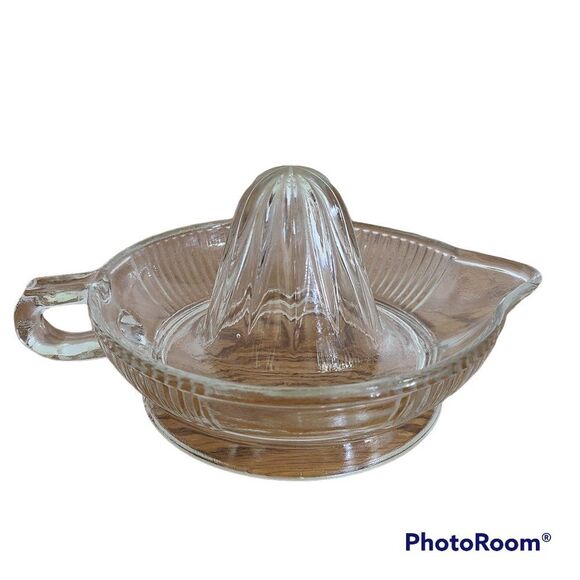 Vintage Federal Clear Depression Glass Citrus Juicer Reamer Lg Rimmed Squeezer - Picture 1 of 15